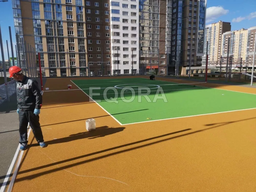Из чего состоит бесшовное резиновое покрытие в России?